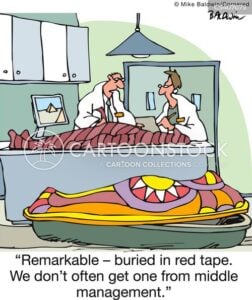'Remarkable buried in red tape. We don't often get one from middle management.'