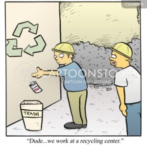 recycling content comic