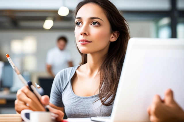web page being designed by a female genius prompt