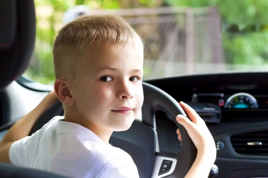 Kid Driving Car