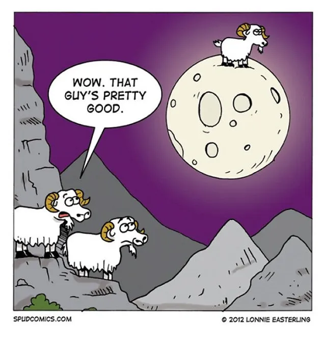 Goat On Moon