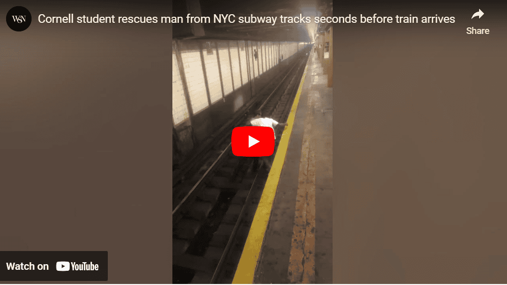 Guy Saves Person Who Fell On Tracks