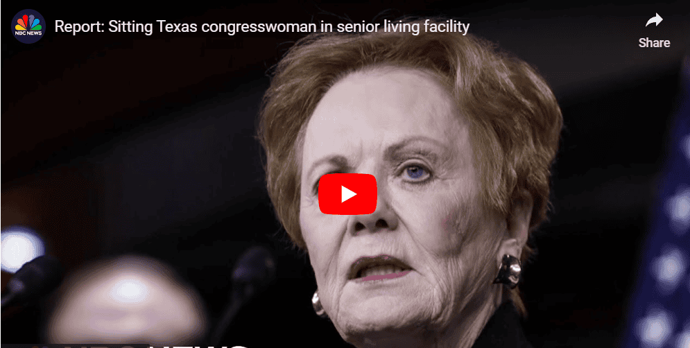 Sitting Texas Congresswoman In Senior Living Facility