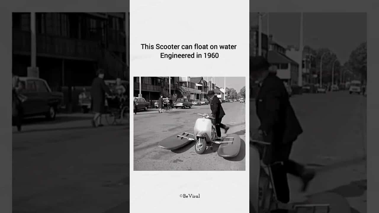 Early scooter on water