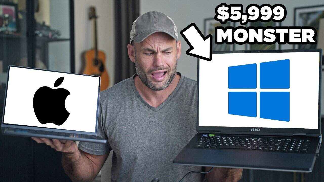 Macbook pro vs $6,000 gigantic windows laptop (msi)
