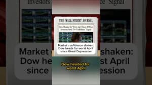 Market confidence shaken: dow heads for worst april since great depression