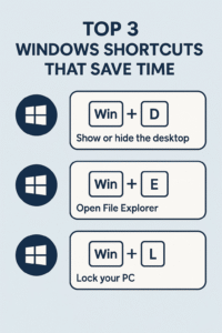 3 windows shortcuts