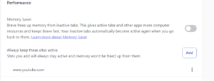Brave sound tab solution
