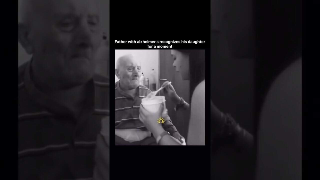 Father with alzheimer’s recognizes his daughter for a moment