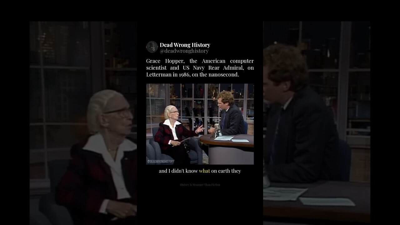 Grace Hopper helps us understand a nanosecond