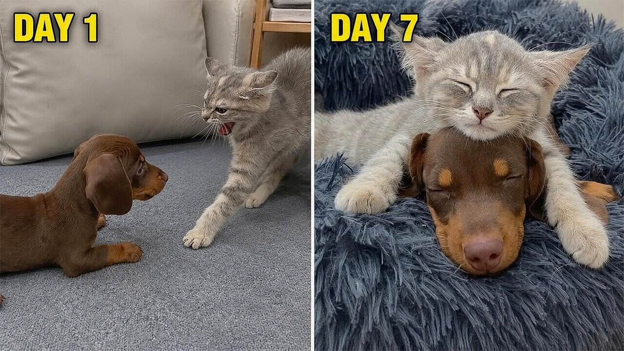 From Fear to Love: My Rescue Kitten Finally Fell for My Rescue Puppy